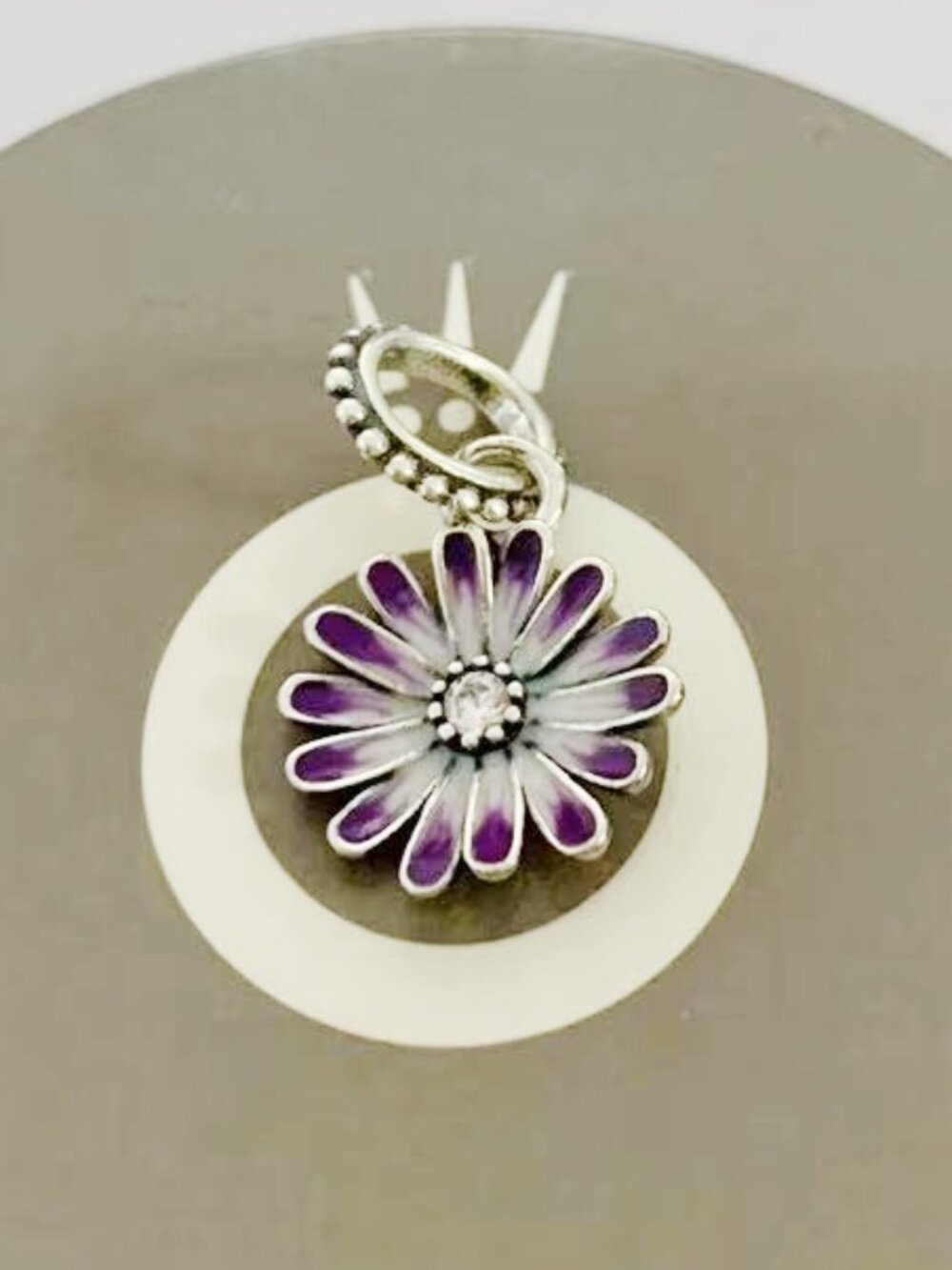 Purple Daisy Dangle Pandora Charm